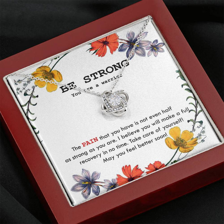 Be Strong Love Knot Necklace Gift