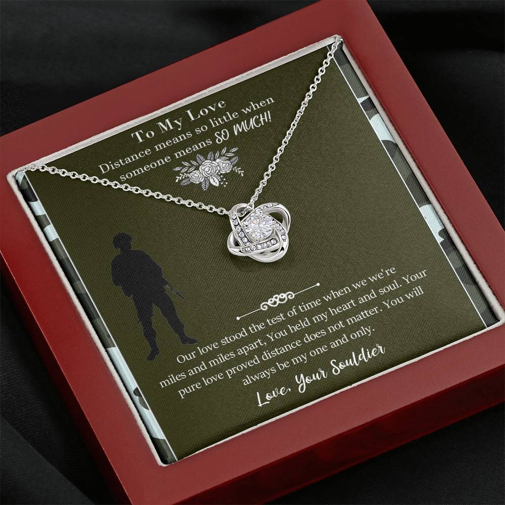 Military Long Distance Necklace For Her