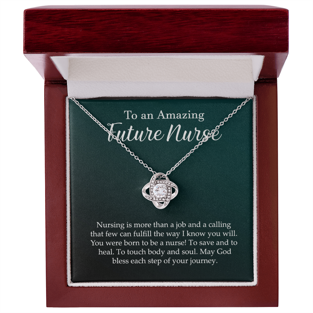 Future Nurse Necklace Gift with Message