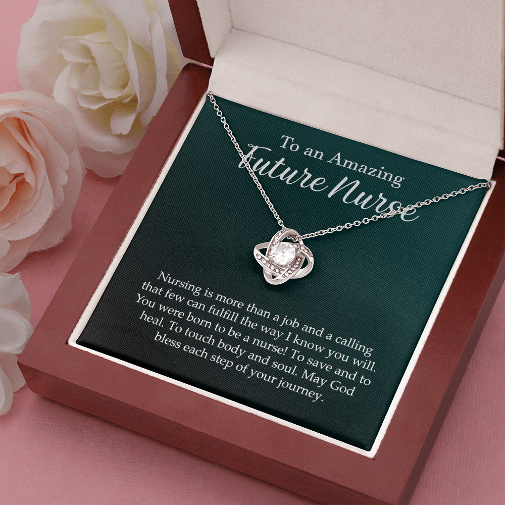 Future Nurse Necklace Gift with Message