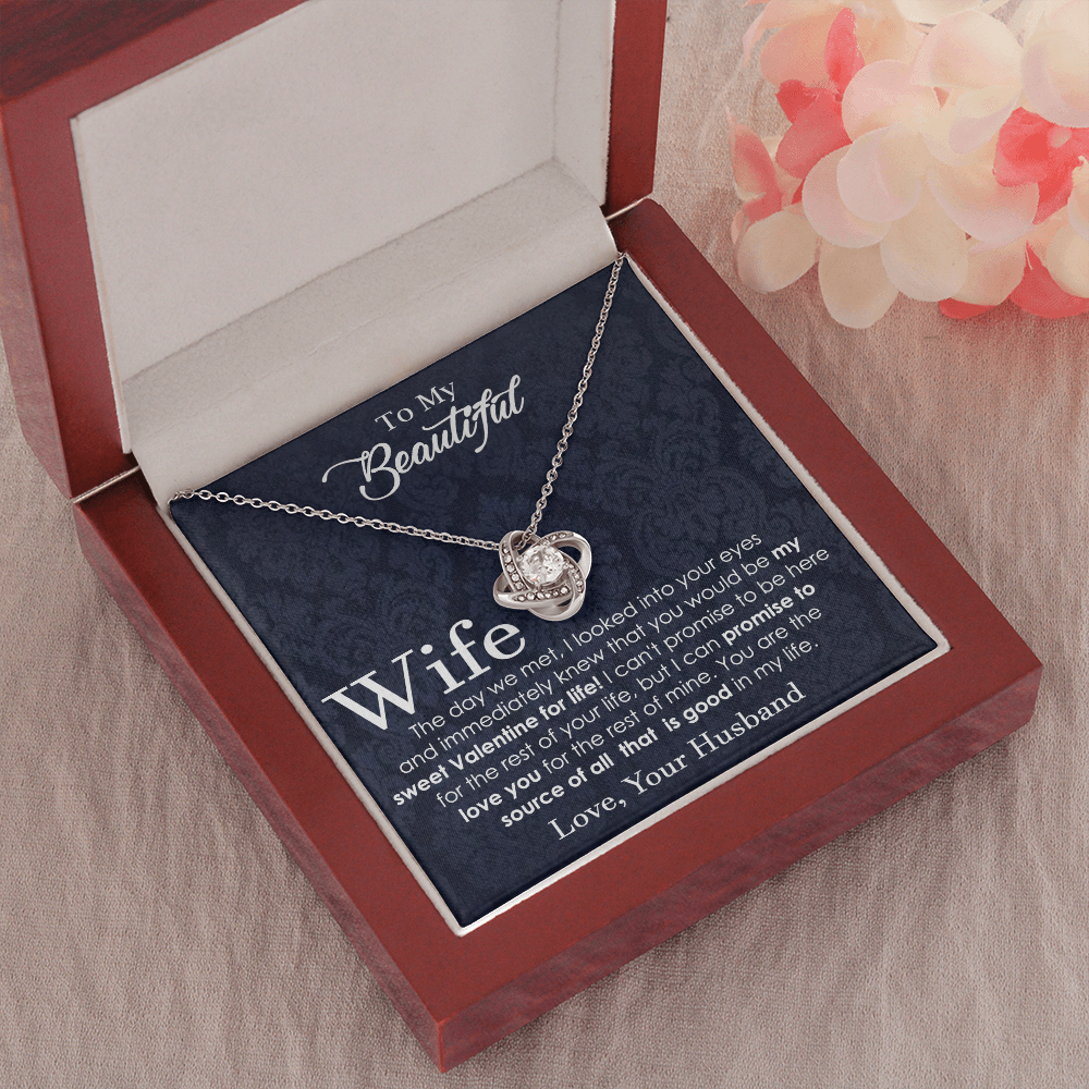 Love Knot Valentine Necklace for Wife