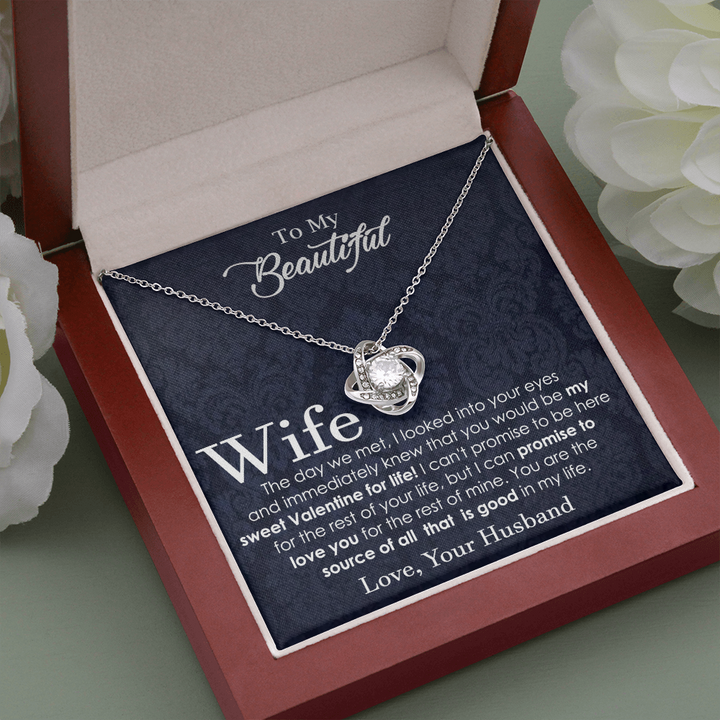 Love Knot Valentine Necklace for Wife
