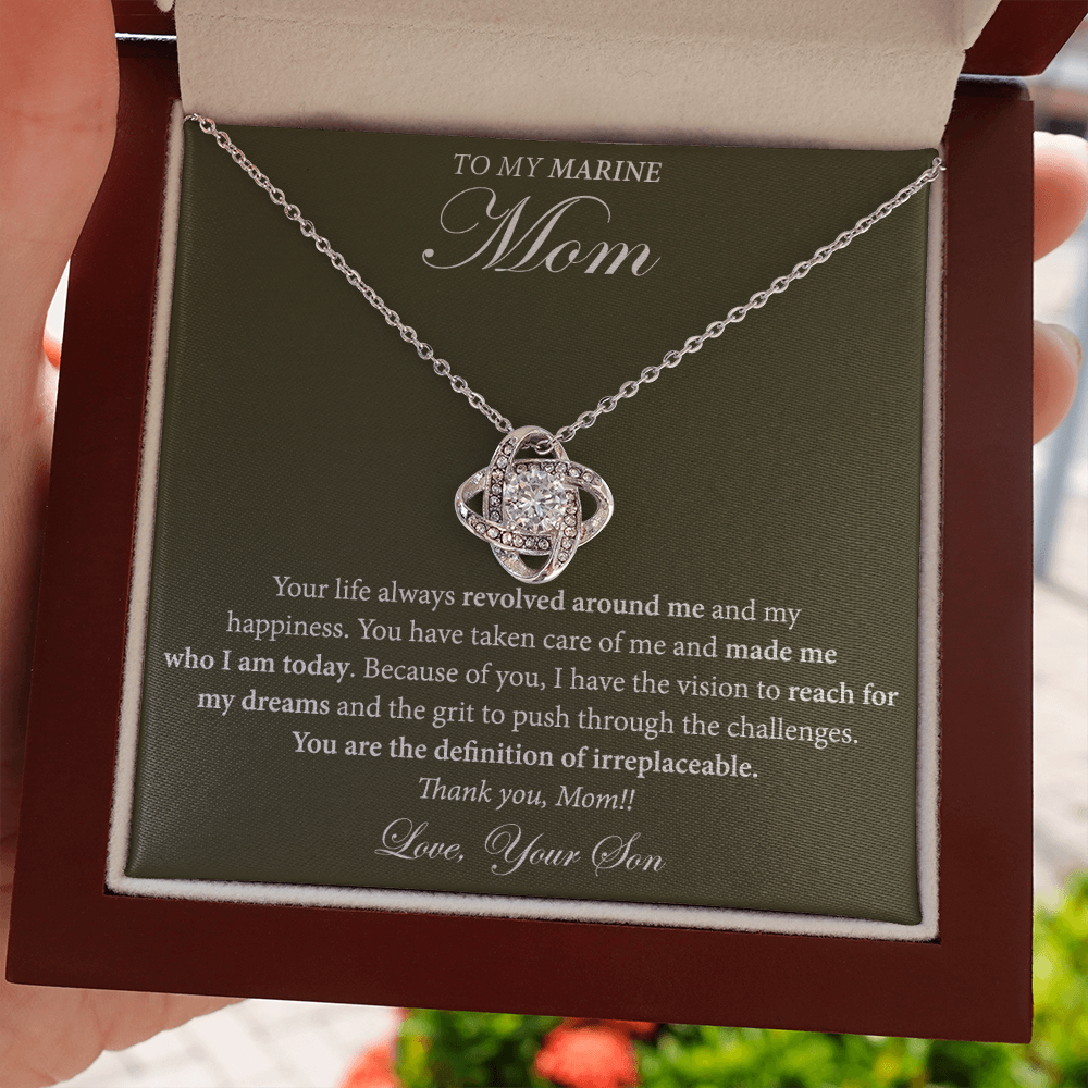 Necklace Gift from Son to Marine Mom