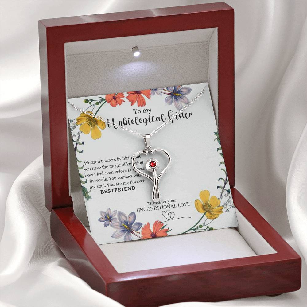 Stethoscope Necklace Gift for Unbiological Sister