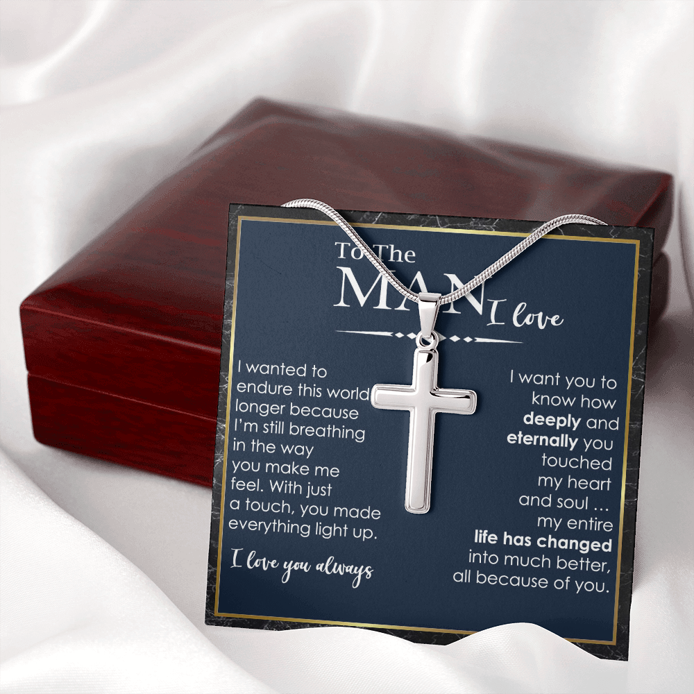 Personalized Cross Necklace Gift For Him