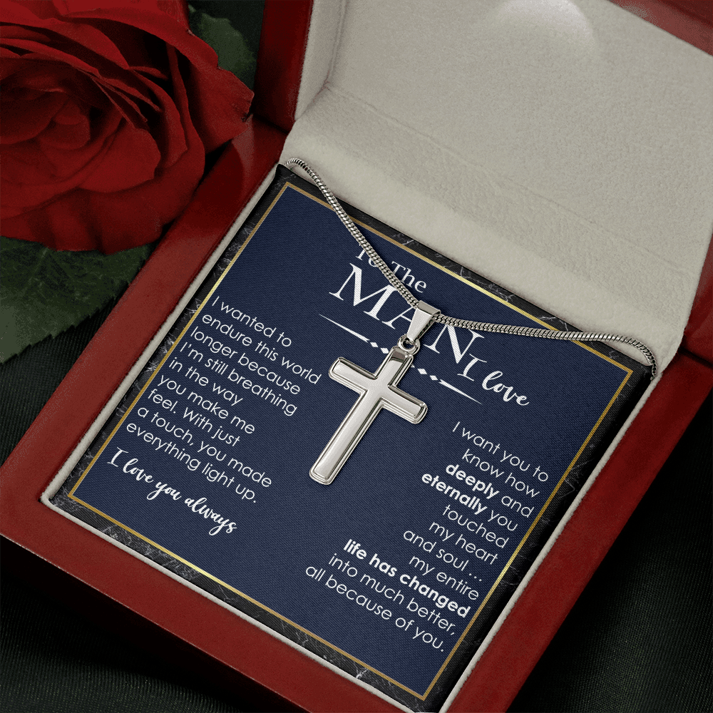 Personalized Cross Necklace Gift For Him