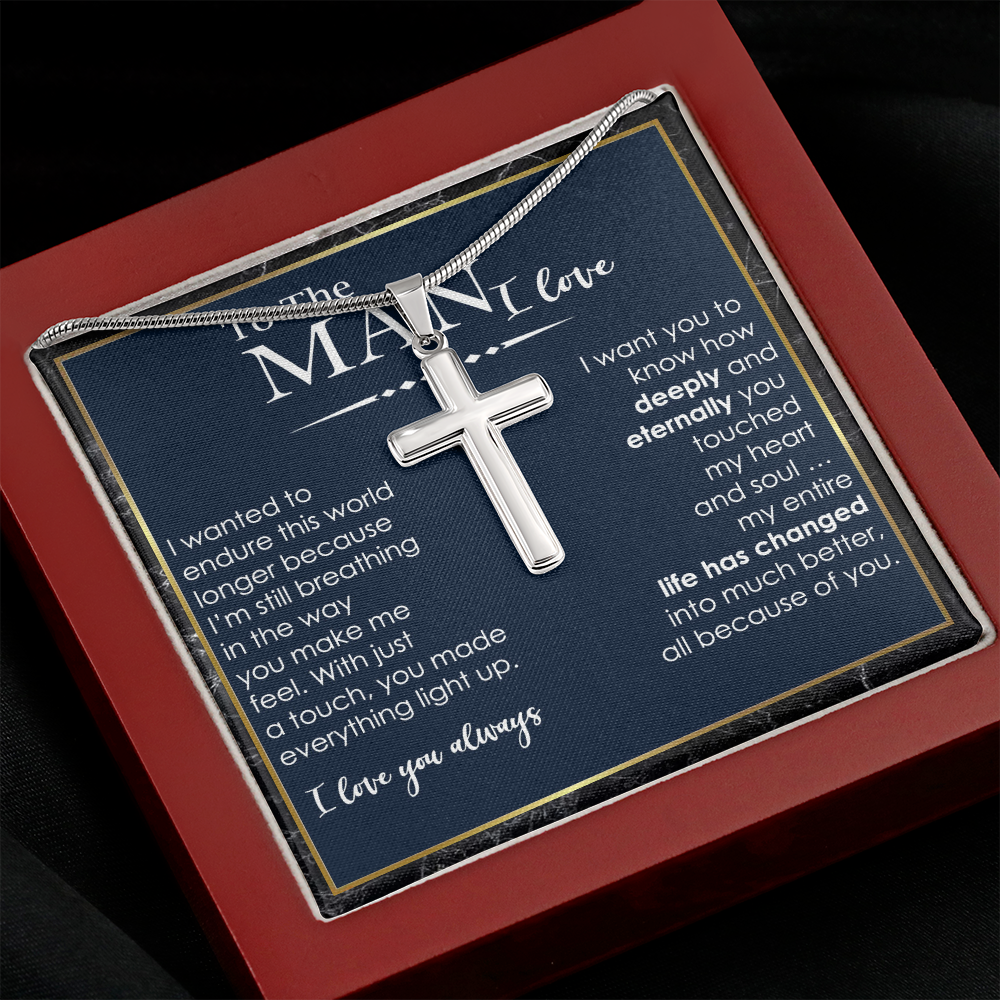 Personalized Cross Necklace Gift For Him