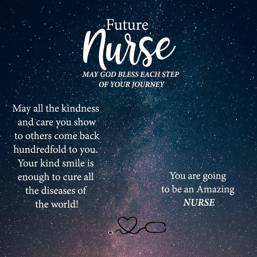Future Nurse Stethoscope Heart Necklace Graduation Gift